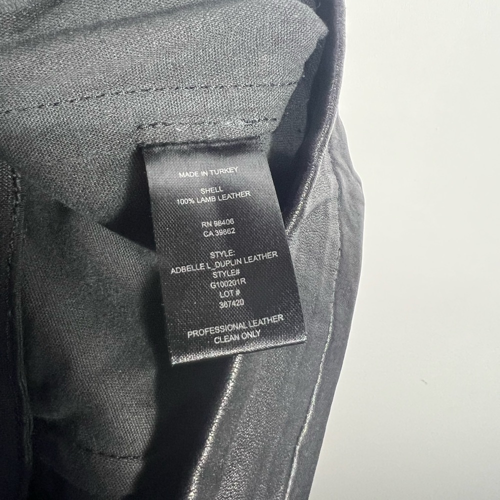 Theory Pull-On 100% Luxe Lamb Leather Leggings Black Sz 4 - Picture 15 of 15